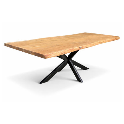 Eettafel Max 220x100cm Acacia Boomstamtafel Live Edge