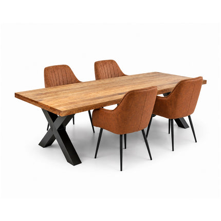 Milan Deal 180cm + 4x Vermont cognac