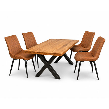 Milan Deal 160cm + 4x Arizona cognac
