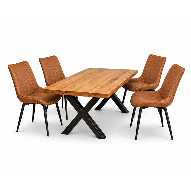 Milan Deal 160cm + 4x Arizona cognac
