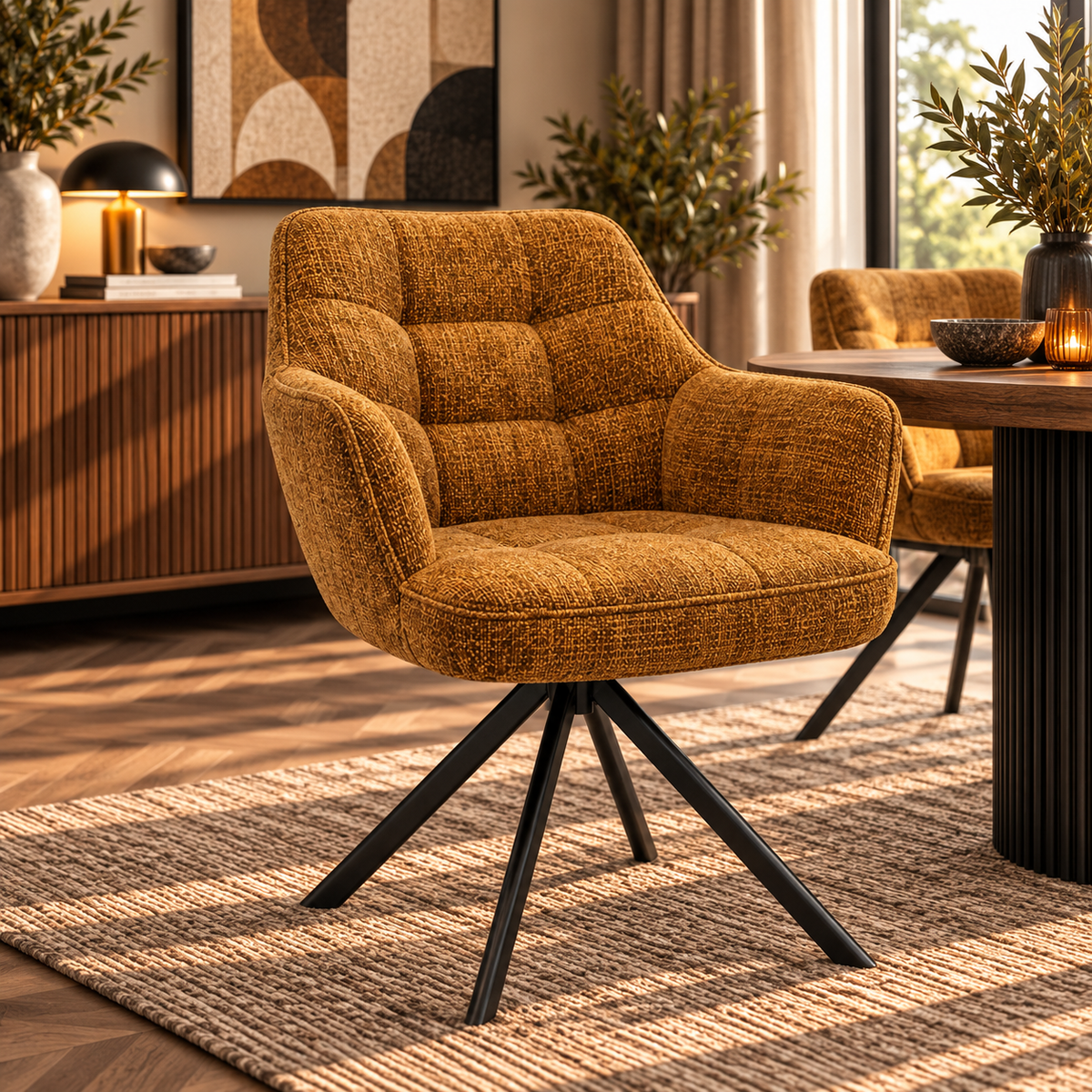 Eetkamerstoel Moreno Weave Copper