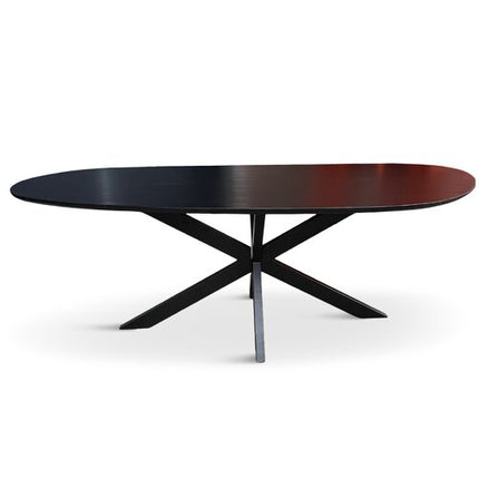 Eettafel Eva Organisch 160x90cm Mango Zwart
