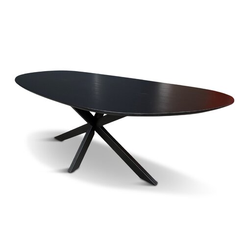 Eettafel Eva Organisch 160x90cm Mango Zwart