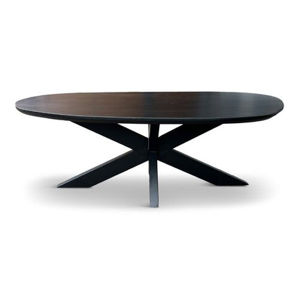 Salontafel Organisch Eva 120x70cm Mango Zwart