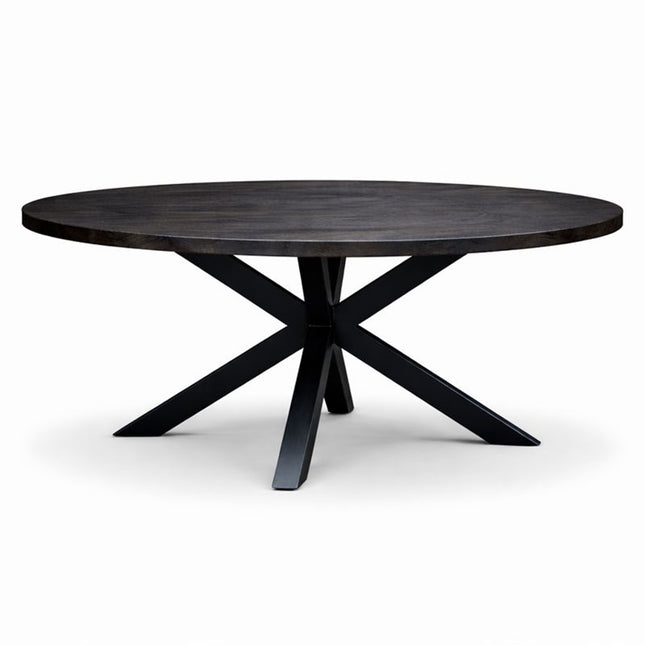 Eettafel Oscar Rond Ø180cm Mango Zwart
