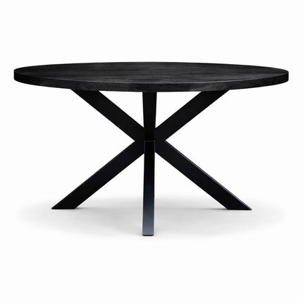 Eettafel Oscar Rond Ø180cm Mango Zwart