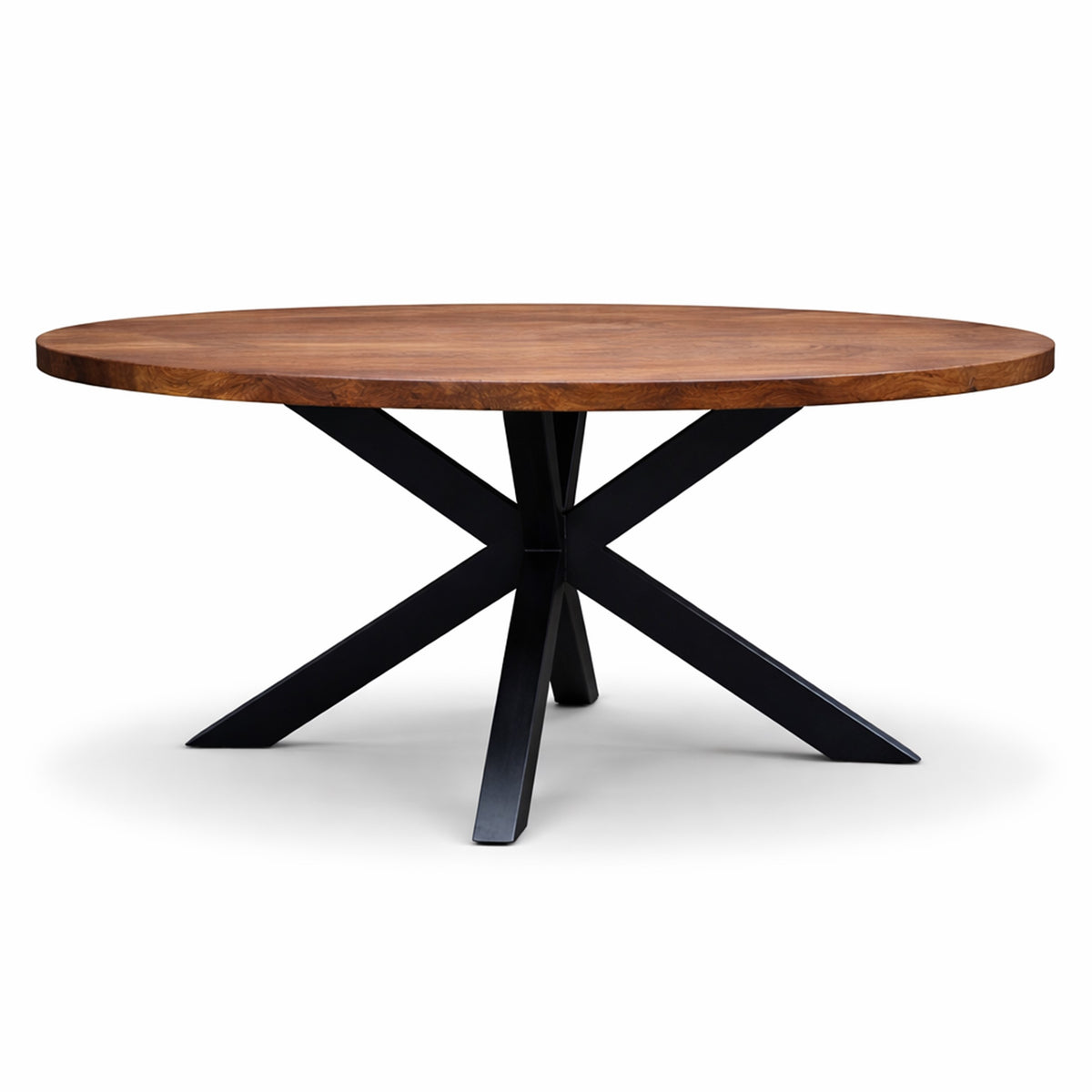 Eettafel Oscar Rond Ø160cm Mango Walnoot