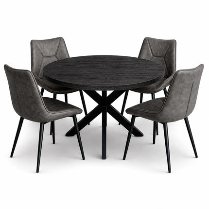 Oscar Deal mango black 120cm + 4x Houston misty antraciet