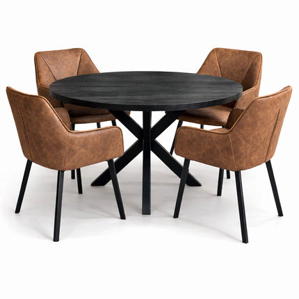 Oscar Deal 120cm mango black + 4x Texas Misty cognac