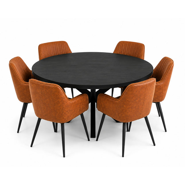 Oscar Deal black 150cm + 6x Vermont cognac