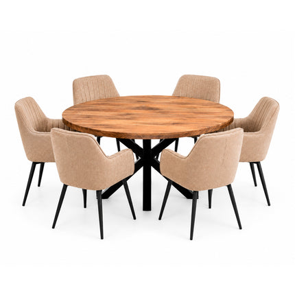 Oscar Deal naturel 150cm + 6x Vermont light brown