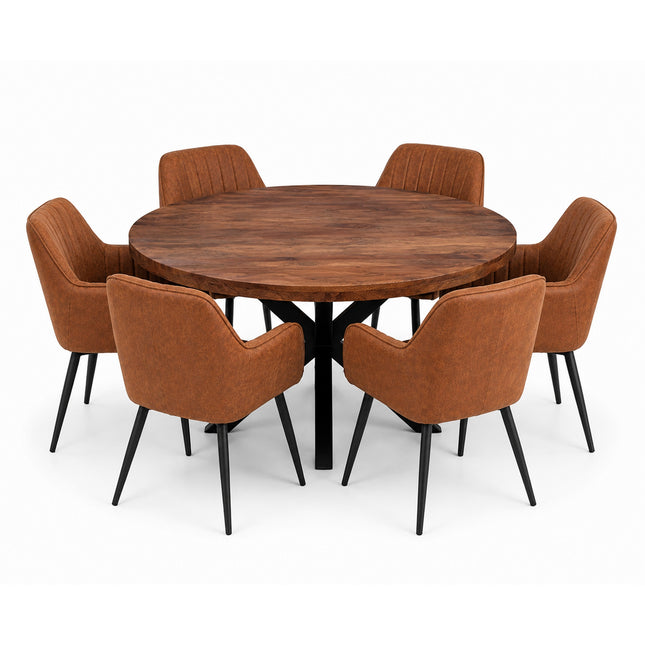 Oscar Deal walnoot 150cm + 6x Vermont cognac