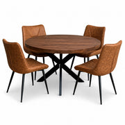 Oscar deal mango Walnoot 120cm + 4x Houston cognac