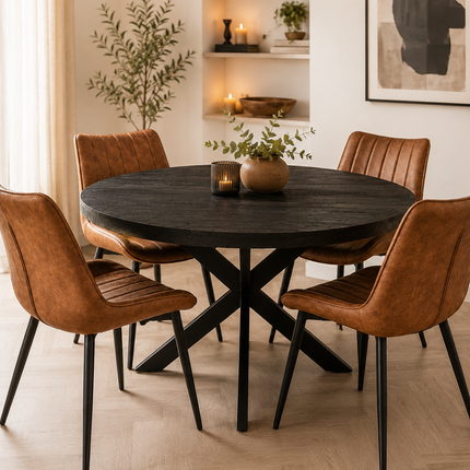 Oscar Deal 120cm black + 4x Arizona cognac