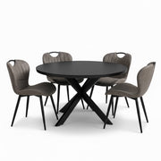 Oscar Deal black mango 120cm + Phoenix misty antraciet