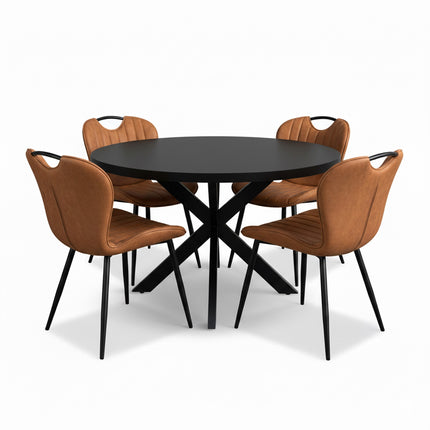 Oscar Deal black mango 120cm + Phoenix misty cognac