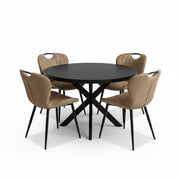 Oscar Deal black mango 120cm + Phoenix misty light brown