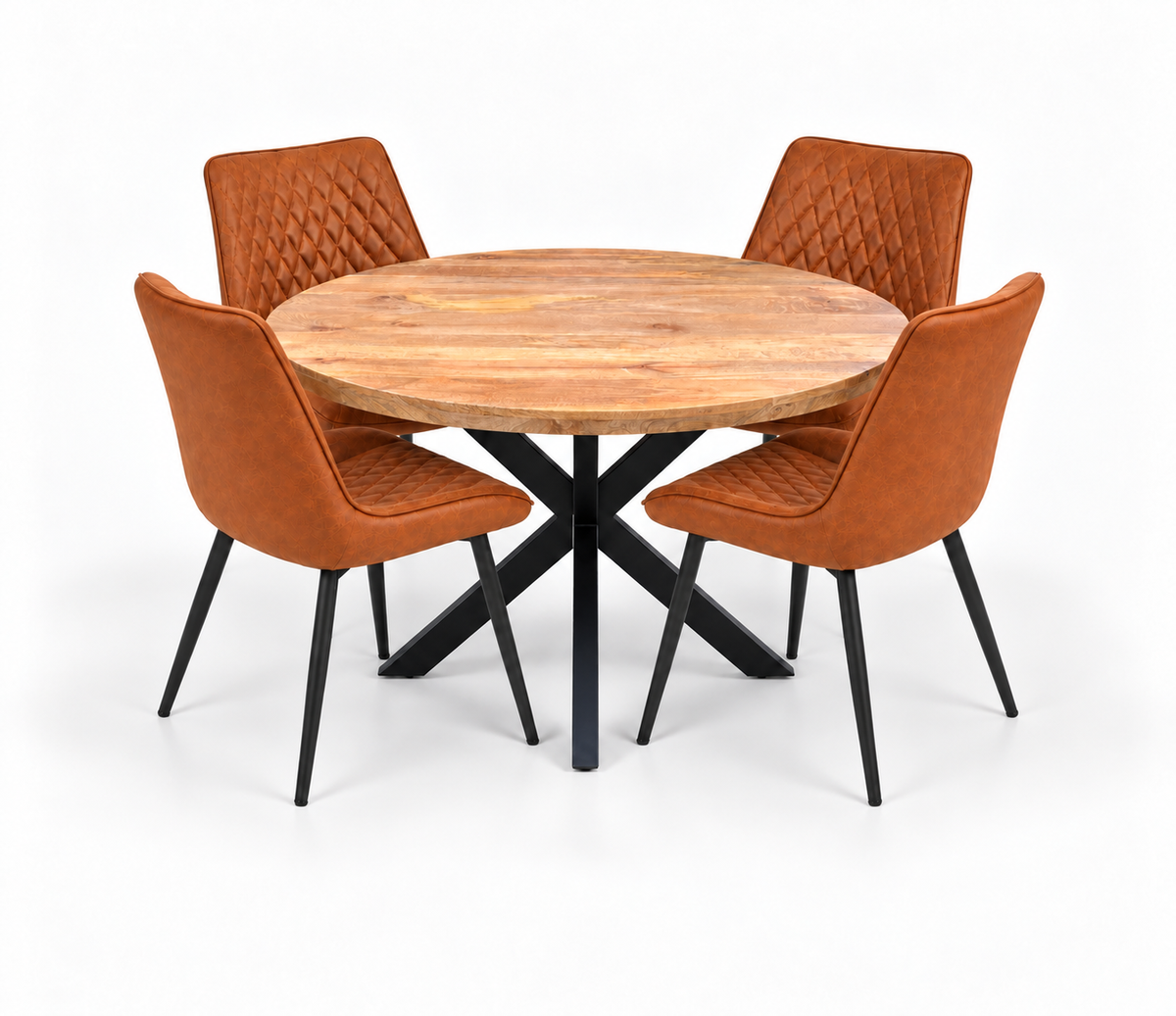 Oscar Deal 120cm mango naturel + 4x Colorado misty cognac