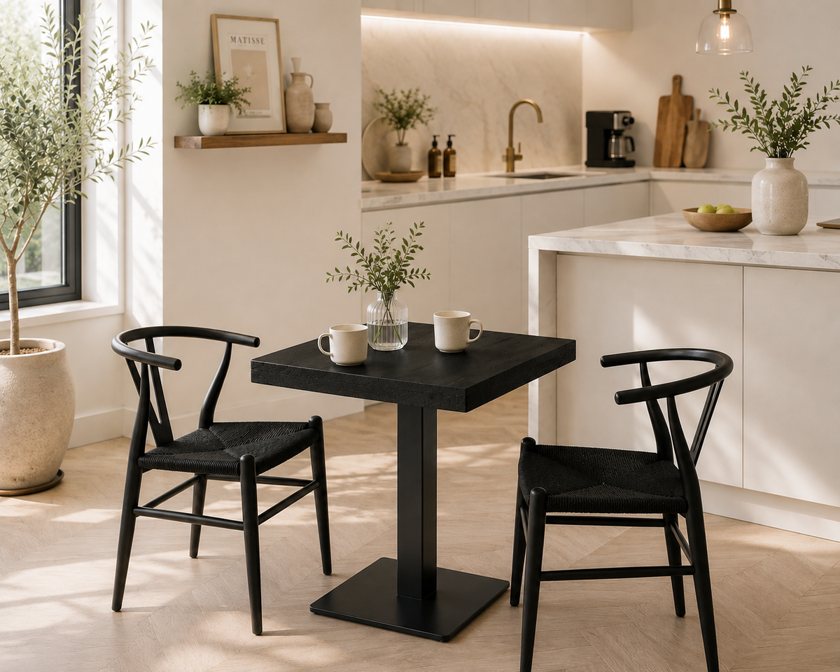 Bistrotafel Porto 70x70cm Mango black