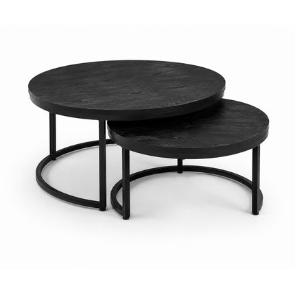 Salontafel S/2 Glasgow XL Mango black