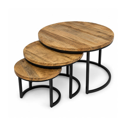 Salontafel S/3 Dublin mango naturel
