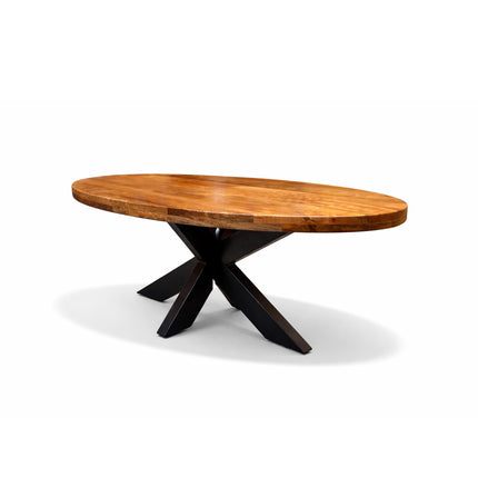 Salontafel Silvia Ovaal 110x70cm Mango Honey brown