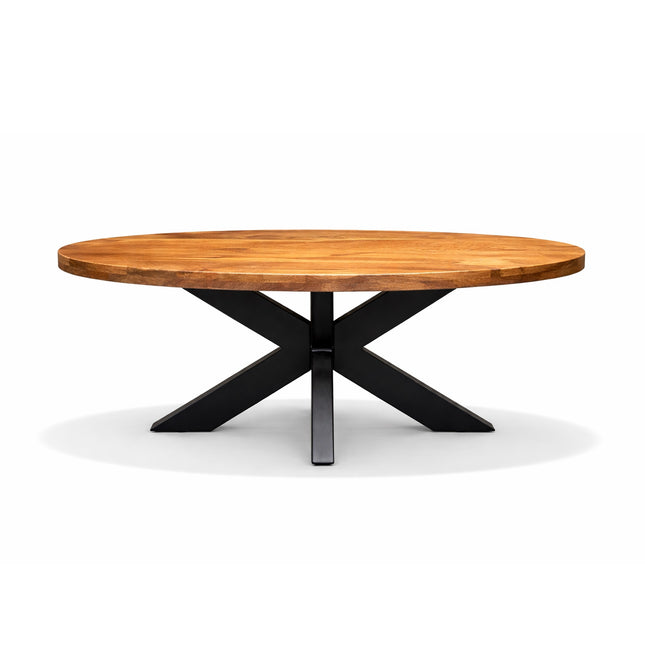 Salontafel Silvia Ovaal 100x60cm Mango Honey brown