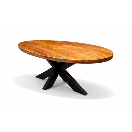 Salontafel Silvia Ovaal 110x70cm Mango Honey brown