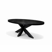 Salontafel Silvia Ovaal 100x60cm Mango Zwart
