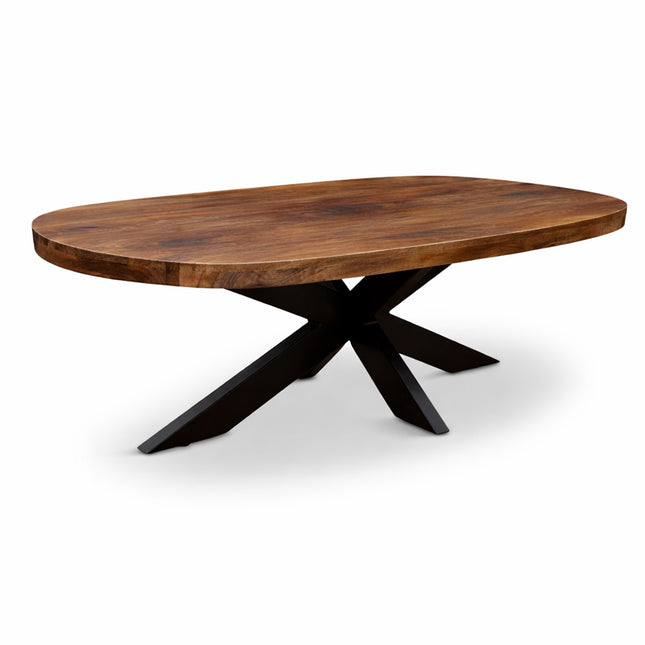 Salontafel Deens Ovaal Björn 130x70cm Mango Walnoot