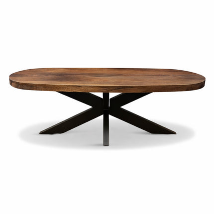 Salontafel Deens Ovaal Björn 130x70cm Mango Walnoot