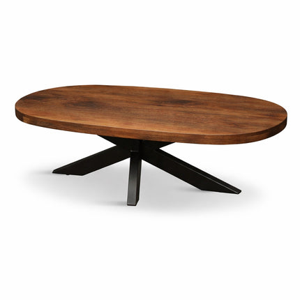 Salontafel Deens Ovaal Björn 130x70cm Mango Walnoot