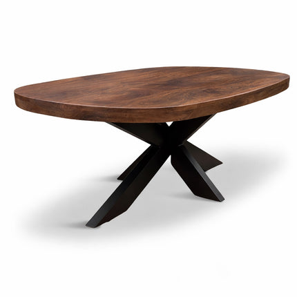 Salontafel Deens Ovaal Björn 130x70cm Mango Walnoot