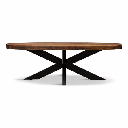 Salontafel Deens Ovaal Björn 130x70cm Mango Walnoot
