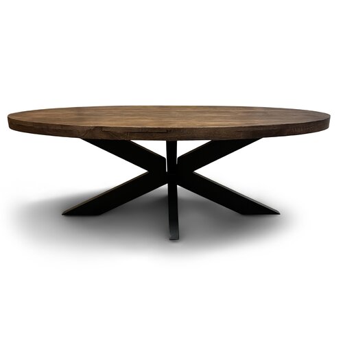 Salontafel Silvia Ovaal 120x70cm Mango Walnoot Bruin