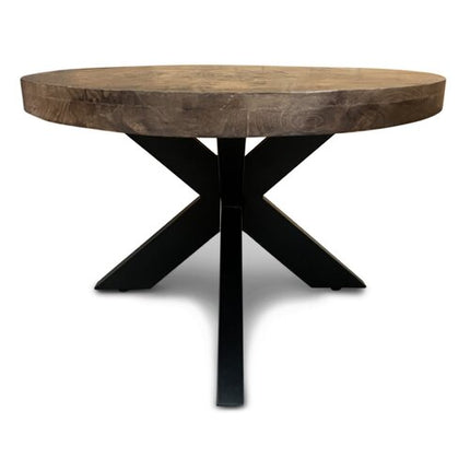 Salontafel Silvia Ovaal 130x70cm Mango Walnoot Bruin