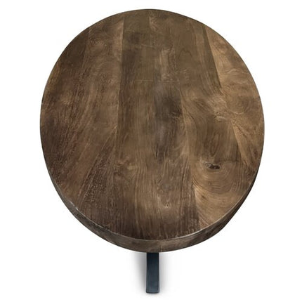 Salontafel Silvia Ovaal 130x70cm Mango Walnoot Bruin