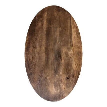 Salontafel Silvia Ovaal 130x70cm Mango Walnoot Bruin
