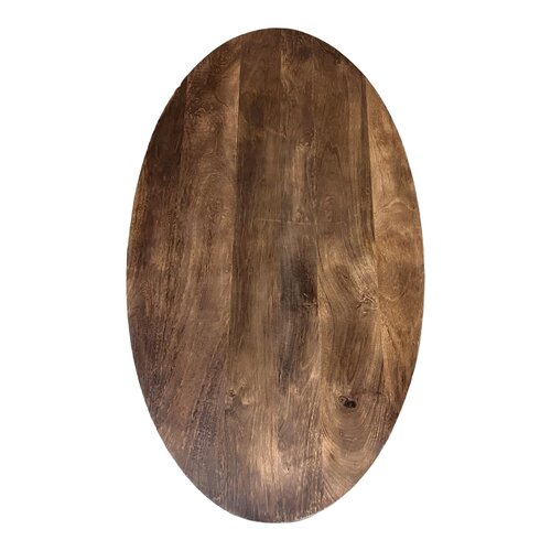 Salontafel Silvia Ovaal 120x70cm Mango Walnoot Bruin