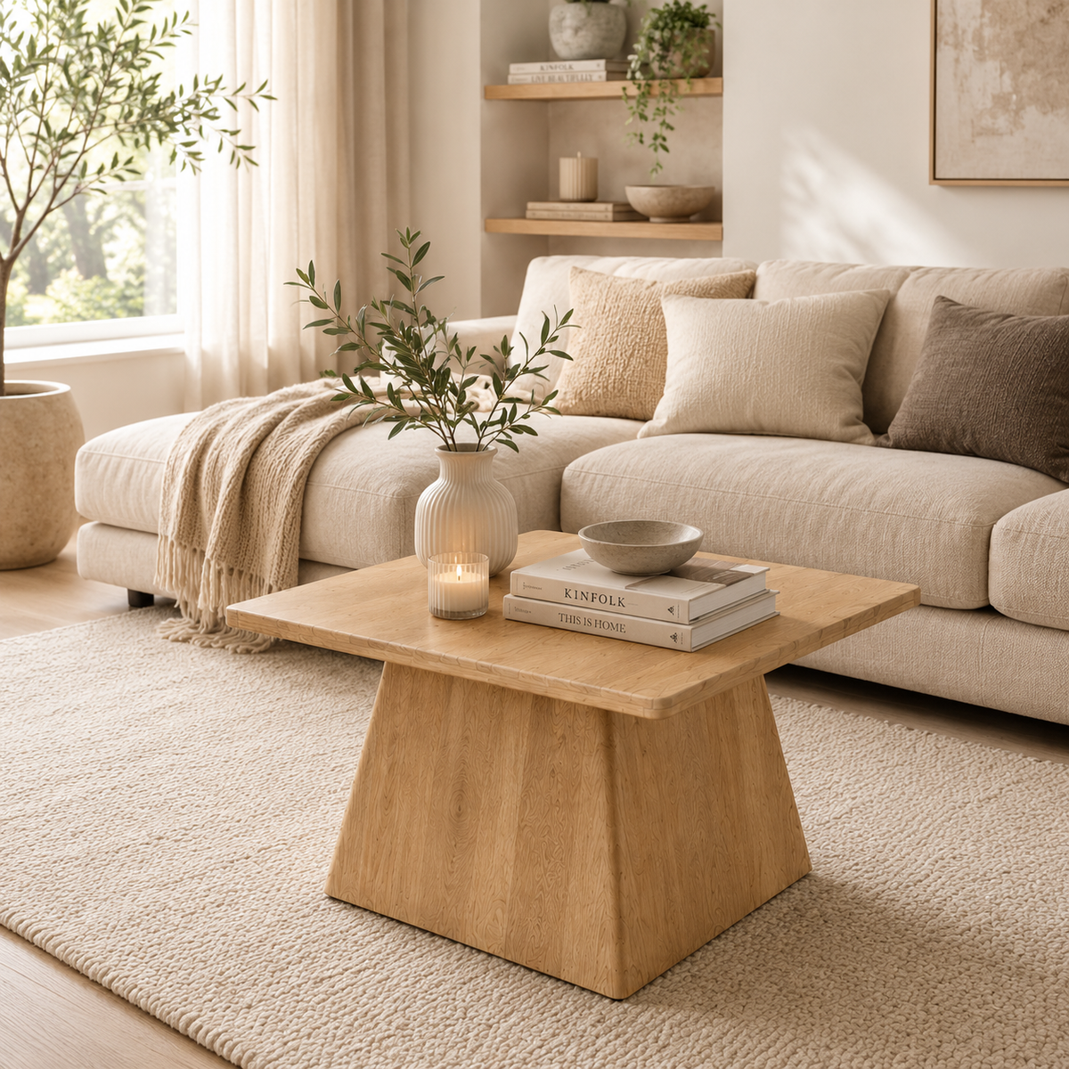 Salontafel Skagen 60x60x40cm Mango naturel