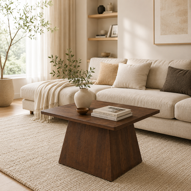 Salontafel Skagen 60x60x40cm Walnoot mango