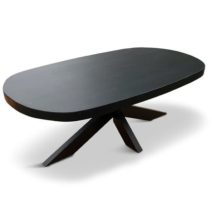 Salontafel Deens Ovaal Björn 120x70cm Mango Zwart