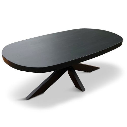 Salontafel Deens Ovaal Björn 120x70cm Mango Zwart