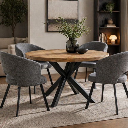 Eettafel Lars Rond Ø115cm Mango