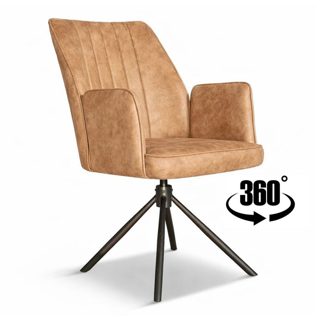 Eetkamerstoel Utah Misty Light Brown