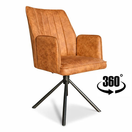 Eetkamerstoel Utah Misty Cognac