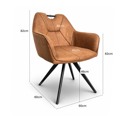 Eetkamerstoel Indiana Misty Light Brown