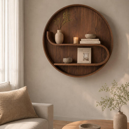 Wandrek Orbit Ø70cm mango walnoot