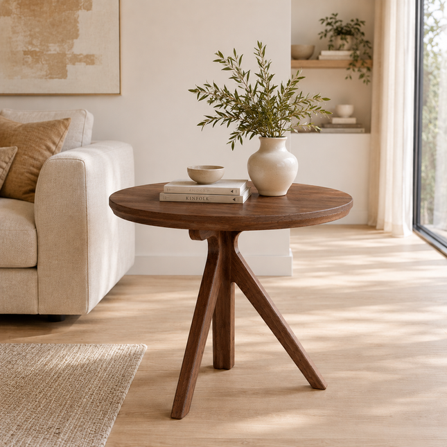 Stool Yumi large mango walnoot