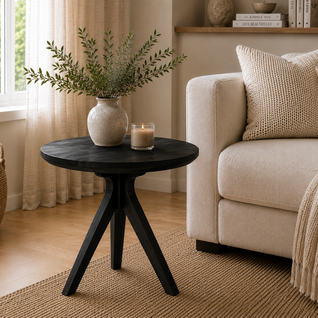 Stool Yumi medium mango black